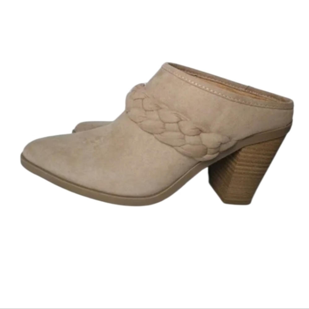 FAUX SUEDE BRAIDED DETAIL MULE SZ 12 NWT
